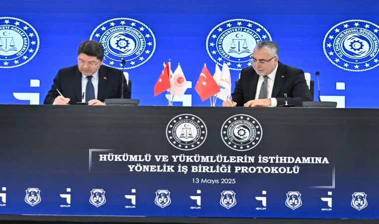 ADALET BAKANLIĞI İLE ÇALIŞMA VE SOSYAL GÜVENLİK BAKANLIĞI ARASINDA HÜKÜMLÜ İSTİHDAMI PROTOKOLÜ İMZALANDI