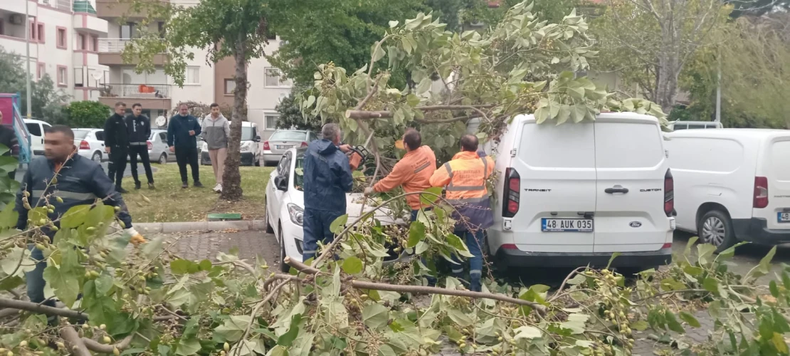 Marmaris’te Fırtına Etkisini Gösterdi