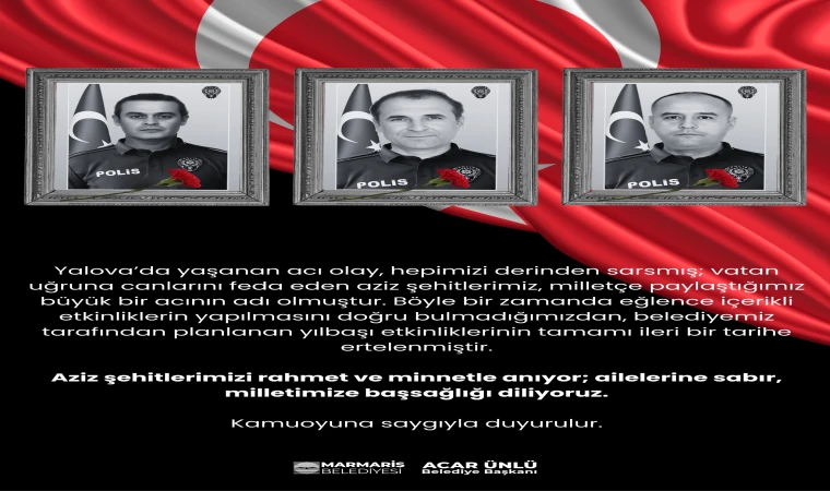 MARMARİS’TE YENİ YIL ETKİNLİKLERİ İPTAL EDİLDİ