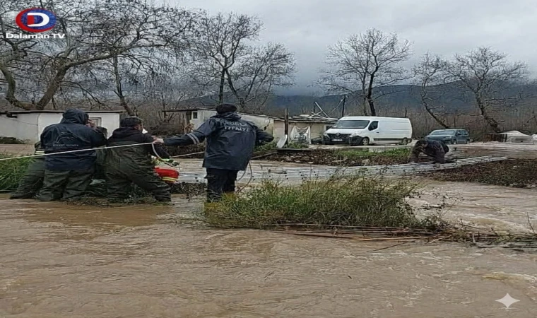 Seydikemer’de Sel Alarmı: İtfaiye Ekiplerince Kurtarıldı