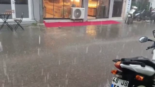 Muğla’nın Dalaman ilçesinde etkili olan sağanak yağış, sel felaketini de beraberinde getirdi.